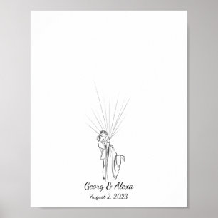 Wedding Couple Fingerprint Gästebuch