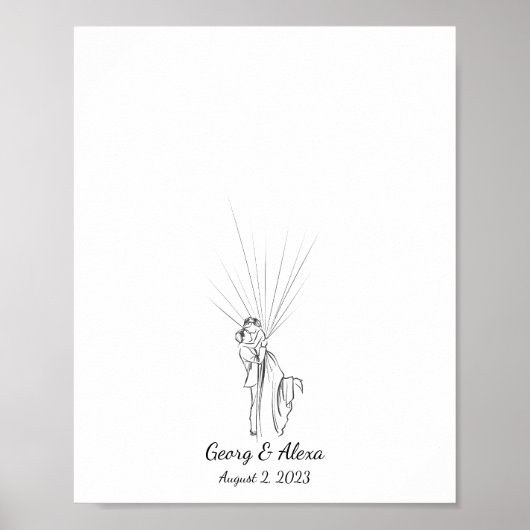 Wedding Couple Fingerprint Gästebuch (Vorne)