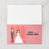 WEDDING COUPLE Folded Platzkarte, Faltstil: Platzkarte (Außenseite Aufgefaltet)