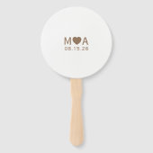 Wedding Couple Monogram Fächer (Vorderseite)