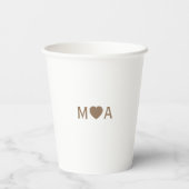 Wedding Couple Monogram Pappbecher (Rückseite)