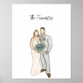 Wedding Couple Portrait Print Poster (Vorne)