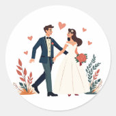 Wedding Couple Romance Sticker (Vorderseite)