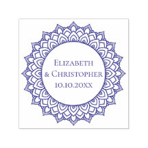 Wedding Couple Round Mandala Save the Date