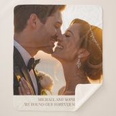 Wedding Couple Sherpa Blanket Weihnachtsgeschenk I Sherpadecke (Vorderseite)