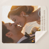 Wedding Couple Sherpa Blanket Weihnachtsgeschenk I Sherpadecke (Vorderseite (Horizontal))