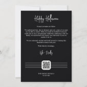 Wedding Couple Spooky Forest Toward Haunted Castle Save The Date (Rückseite)