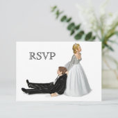 Wedding Couple UAWG Einladung (Stehend Vorderseite)