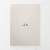 Wedding Cream All in one set kindly reply Dreifach Gefaltete Einladung (Cover)