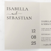 Wedding Cream All in one set kindly reply Dreifach Gefaltete Einladung (Innen Erste Seite)