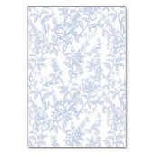 Wedding Crest Blue Floral Elegant Script Tischnummer (Rückseite)