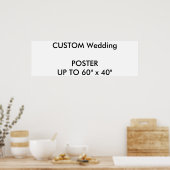 Wedding Custom 36" x 12" Poster GLOSSY Landschaft (Küche)