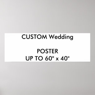 Wedding Custom 36" x 12" Poster GLOSSY Landschaft
