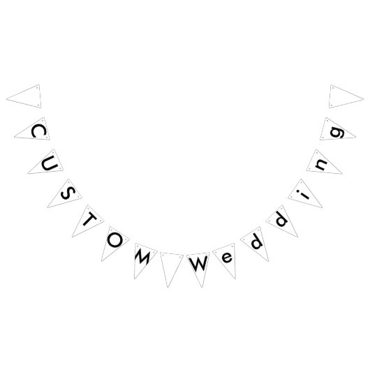 Wedding Custom Bunting Banner - Klassisches Dreiec (Alle)
