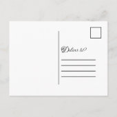 Wedding Custom Foto Vielen Dank Elegante Kalligrap Postkarte (Rückseite)