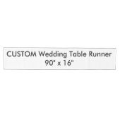 Wedding Custom Table Runner 90" x 16" Mittelgroßer Tischläufer (Horizontal)