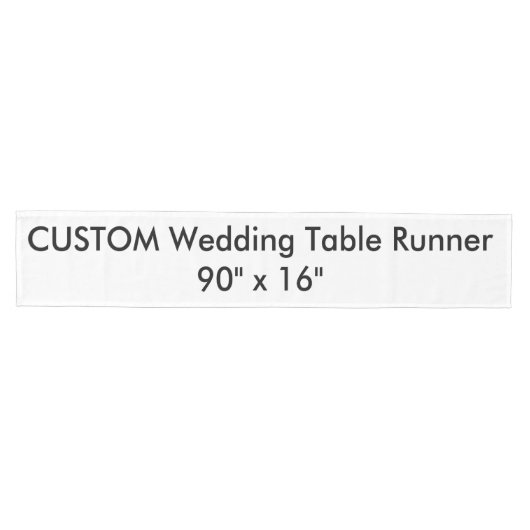 Wedding Custom Table Runner 90" x 16" Mittelgroßer Tischläufer (Horizontal)
