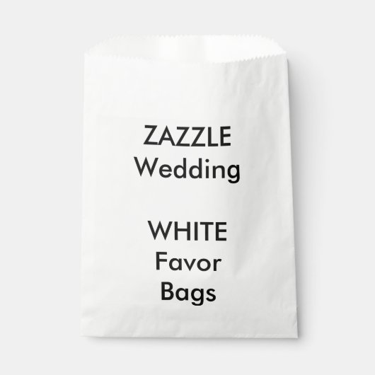 Wedding Custom WHITE Paper Bevorzugung Tasche Geschenktütchen (Vorderseite)