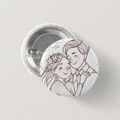 Wedding cute badge button (Vorne & Hinten)