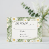 Wedding Daisies UAWG RSVP Karte (Stehend Vorderseite)