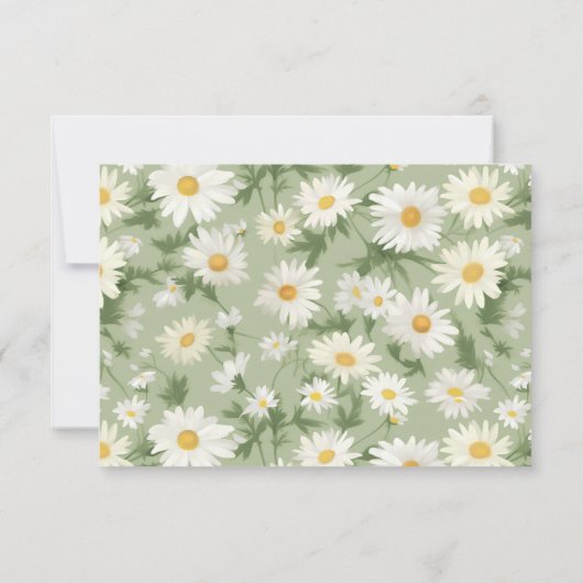 Wedding Daisies UAWG RSVP Karte (Rückseite)