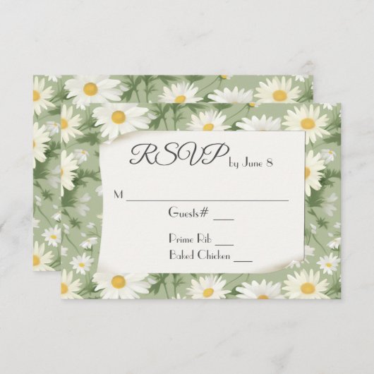 Wedding Daisies UAWG RSVP Karte (Vorne/Hinten)