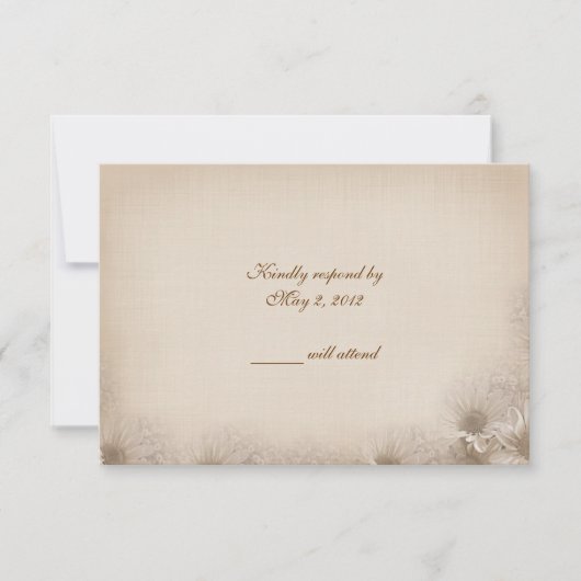 Wedding Daisy UAWG RSVP Karte (Vorderseite)