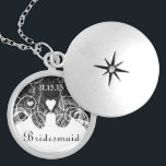 Wedding Damask Bridesmaid Keepake Necklace Versilberte Kette<br><div class="desc">Keepake Necklaces Wählen Sie entweder Silver Plated Gold Finish oder Sterling Silver Unique Personalisiert Custom !st Christmas Gift Wedding Party Necklaces - um die Hintergrundfarbe zu ändern - klicken Sie auf Anpassen - wählen Sie das letzte Tool aus dem Drop-Down-Menü und wählen Sie aus einer der angezeigten Farben oder geben...</div>