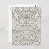 Wedding Damask Vintage White Wedding Old Lace Postkarte (Vorne/Hinten)