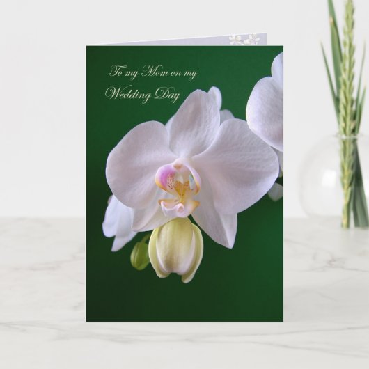 Wedding.Danke, dass ihr Mama Card mit Orchid Dankeskarte (Vorderseite)