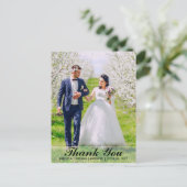 Wedding danken Ihnen Braut-u. Postkarte (Stehend Vorderseite)
