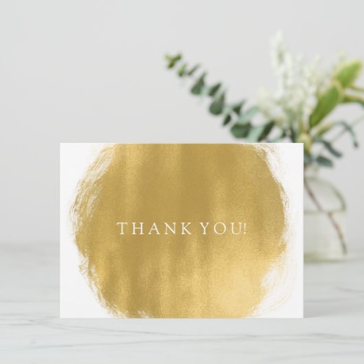 Wedding danken Ihnen, Goldfarben-Blick zu merken Dankeskarte (Stehend Vorderseite)