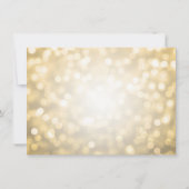 Wedding danken Ihnen, GoldGlitzer-Lichter zu Dankeskarte (Rückseite)