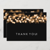 Wedding danken Ihnen, Goldhollywood-Zauber zu Dankeskarte (Vorne/Hinten)