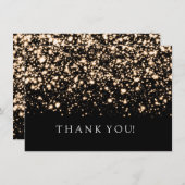 Wedding danken Ihnen, Goldmitternachtszauber zu Einladung (Vorne/Hinten)