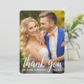 Wedding danken Ihnen Karte des Braut-und (Stehend Vorderseite)