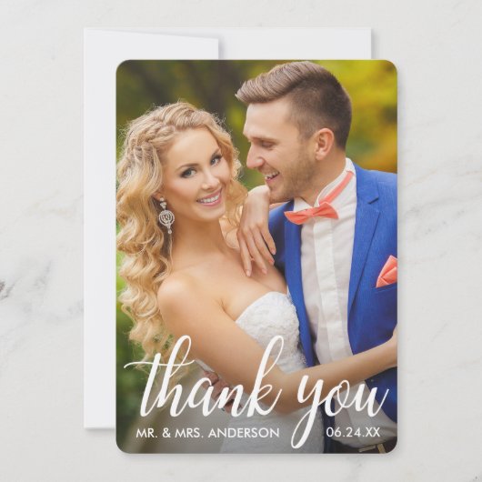 Wedding danken Ihnen Karte des Braut-und (Vorderseite)