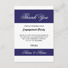 Wedding danken Ihnen, Marine und weißen Streifen Dankeskarte