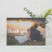 Wedding danken Ihnen Postkarte - Paar durch das (Stehend Vorderseite)