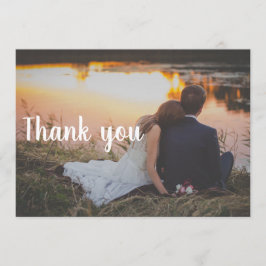 Wedding danken Ihnen Postkarte - Paar durch das