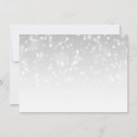 Wedding danken Ihnen, silberne Bokeh Dankeskarte (Rückseite)
