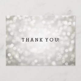 Wedding danken Ihnen, silberne Glitzer-Lichter zu Dankeskarte