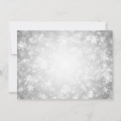 Wedding danken Ihnen, silbernes Winter-Märchenland Dankeskarte (Rückseite)