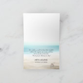 Wedding danken Ihnen Sommer-StrandStarfishSeashell Dankeskarte (Innenseite)