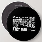 Wedding danken Ihnen Trauzeugen: Bestster Button (Vorne & Hinten)