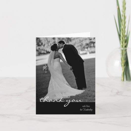 wedding danken Ihnen zu kardieren Dankeskarte (Vorderseite)