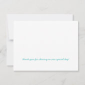 Wedding danken Ihnen zu kardieren Dankeskarte (Rückseite)