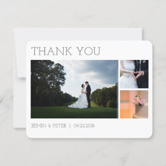 Wedding danken Ihnen zu merken (Ebene) Dankeskarte