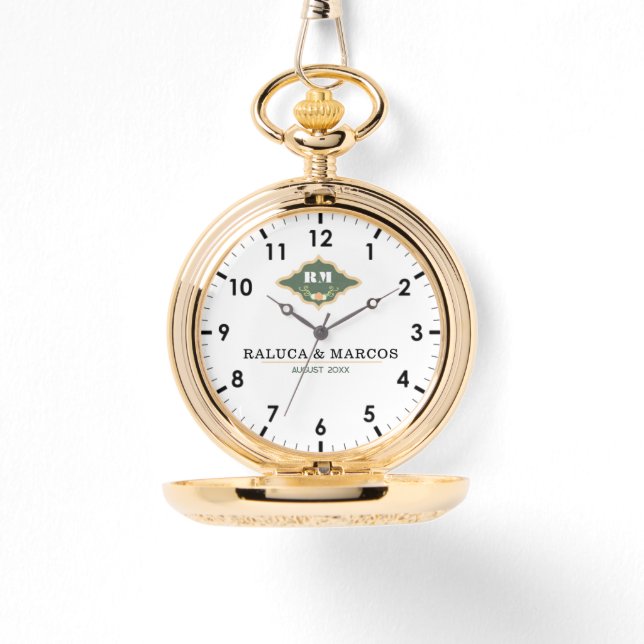 Wedding date couple name  armbanduhr (Vorderseite)