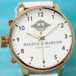 Wedding date couple name  armbanduhr